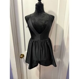 Urban Outfitters Black Deep V Romper in XS